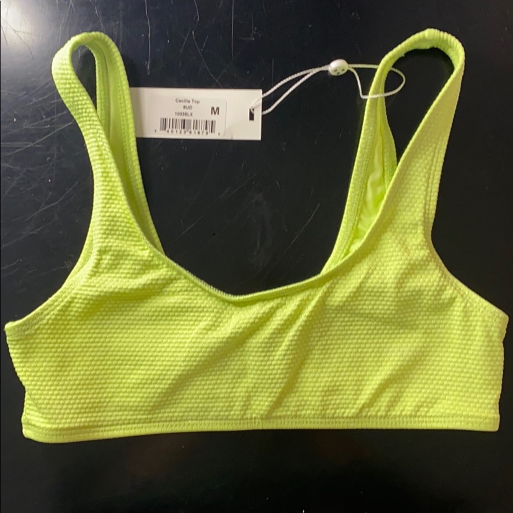 Frankies Bikinis Cecilia Top Size M Green Glow